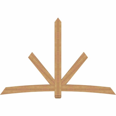 Ekena Millwork Alberta Smooth Timber Gable Bracket, Western Red Cedar, 96"W x 64"H x 3 1/2"D x 5 1/2"F, 16/12 Pitch GBW096X64X0406ALB00SWR